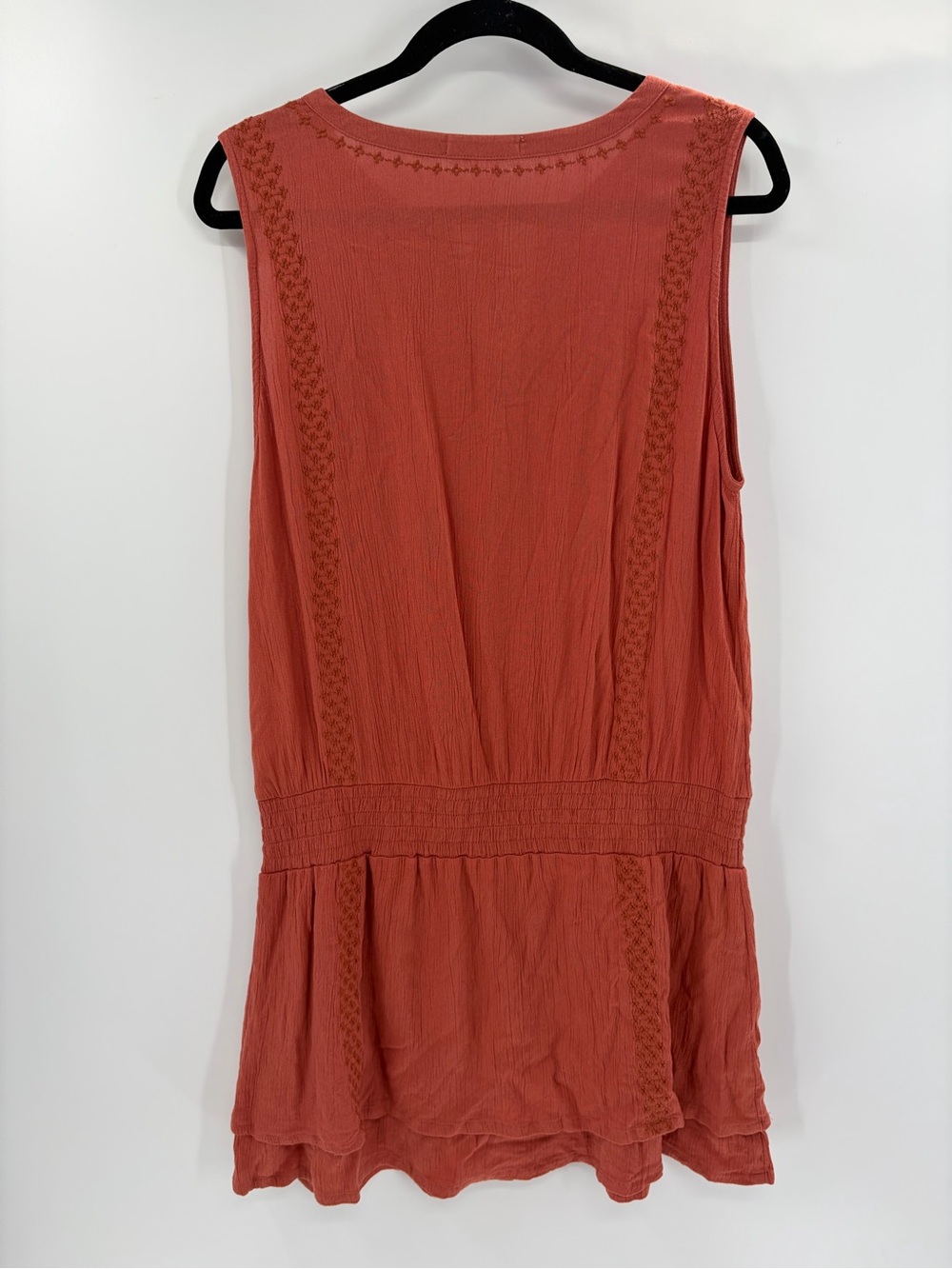 Prana seaview sky orange outdoors summer bohemian Rei smocked dress size medium - Picture 7 of 16